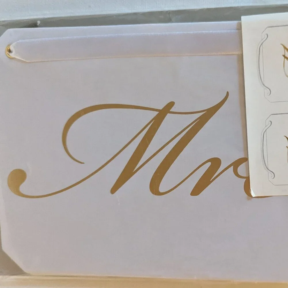 NWT Celebrate It 'Mr Mrs' Chair Signs Summer Wedding Reception Party Michael's